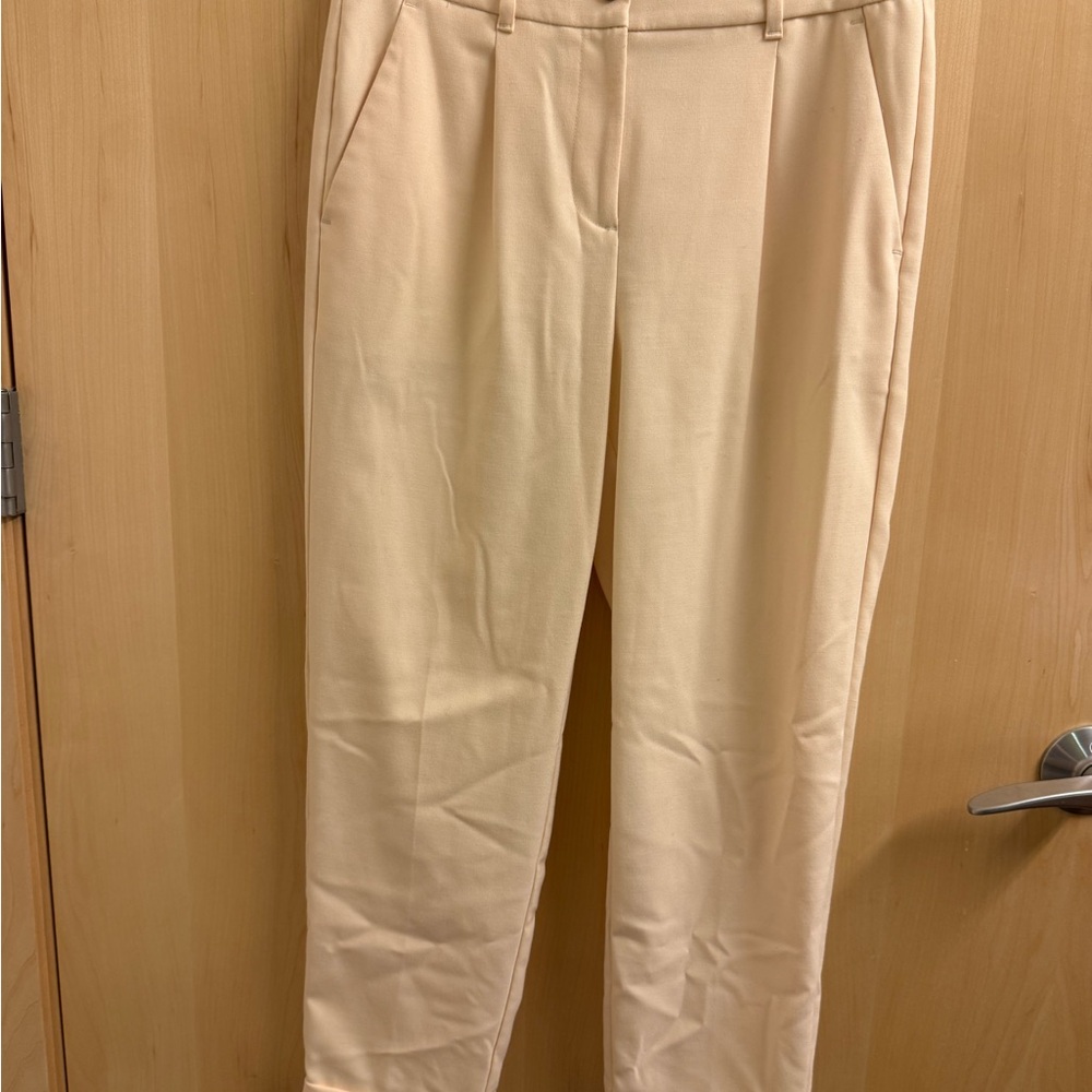 Women's Tailored Butter Yellow Tapered Pants